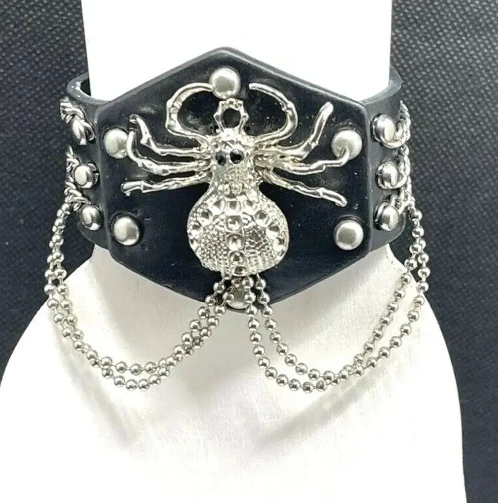 Scorpion Bracelet with Chains Unisex Biker Goth Punk Rock Adjustable 8 1/2